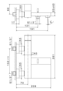 Смеситель для ванны с душем Kerama Marazzi Futura 66440KM.21.018 хром